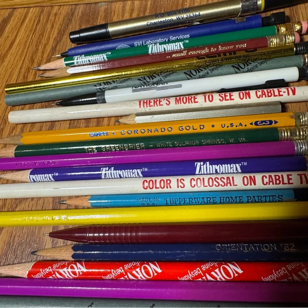 VTG Pencil & Pen Lot West Virginia Drug Rep Mechanical Pencils Junk Drawer Lot